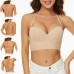 Low Back Bras for Women - Seamless Underwire U-Shaped Invisible Backless Bras-Multiway Convertible Straps Halter Bras