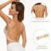 Low Back Bra-Seamless Underwire Invisible Backless Bras-Convertible Halter Bras Multiway Low Cut Bras for Women A to DD Cup